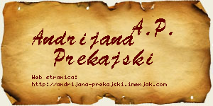 Andrijana Prekajski vizit kartica